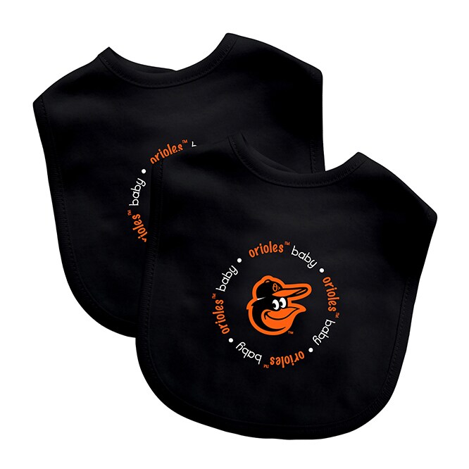 Baby Fanatic Officially Licensed Unisex Baby Bibs 2 Pack - MLB Baltimore Orioles