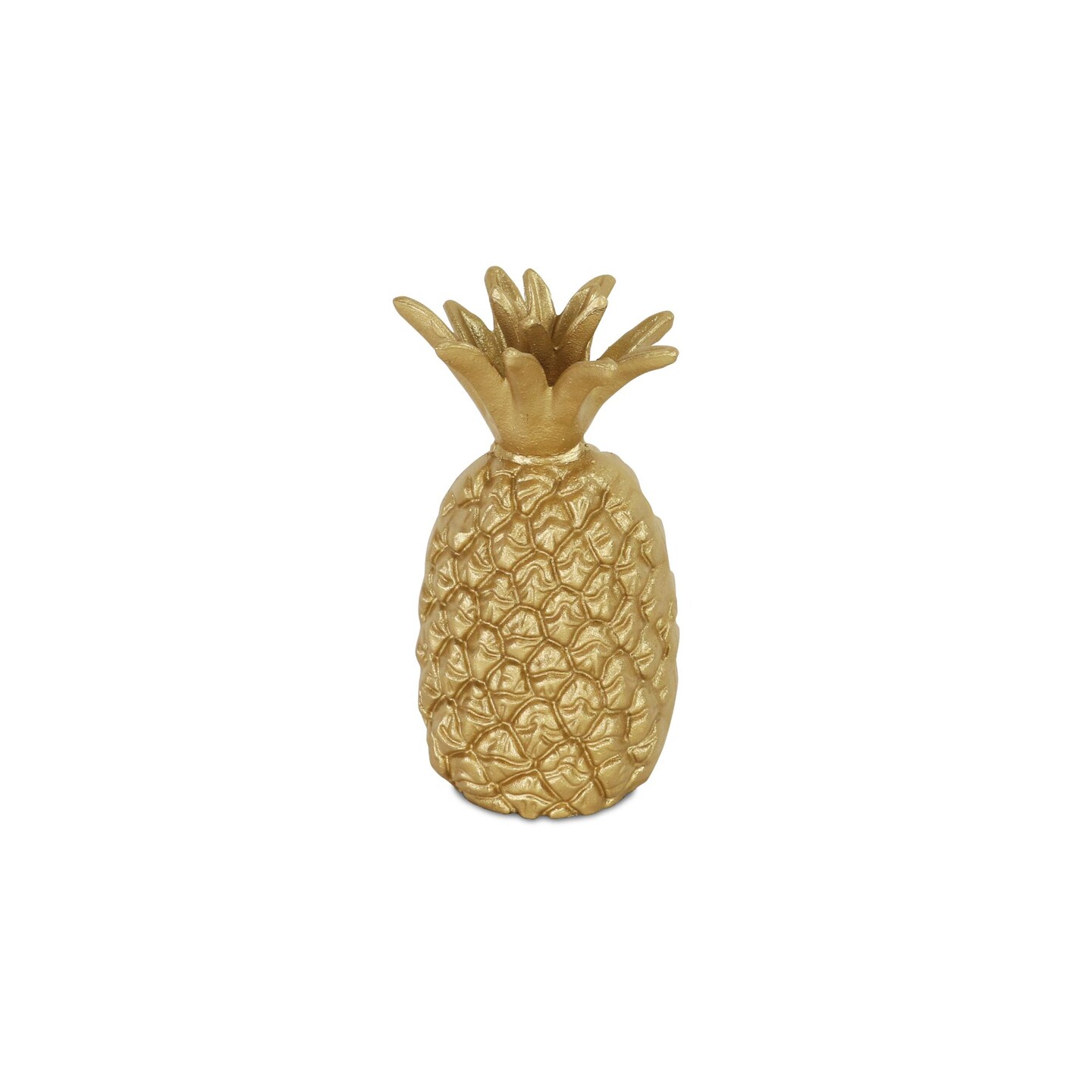 Contemporary Home Living 8.5&#x22; Gold Tropical Pineapple Tabletop Decoration
