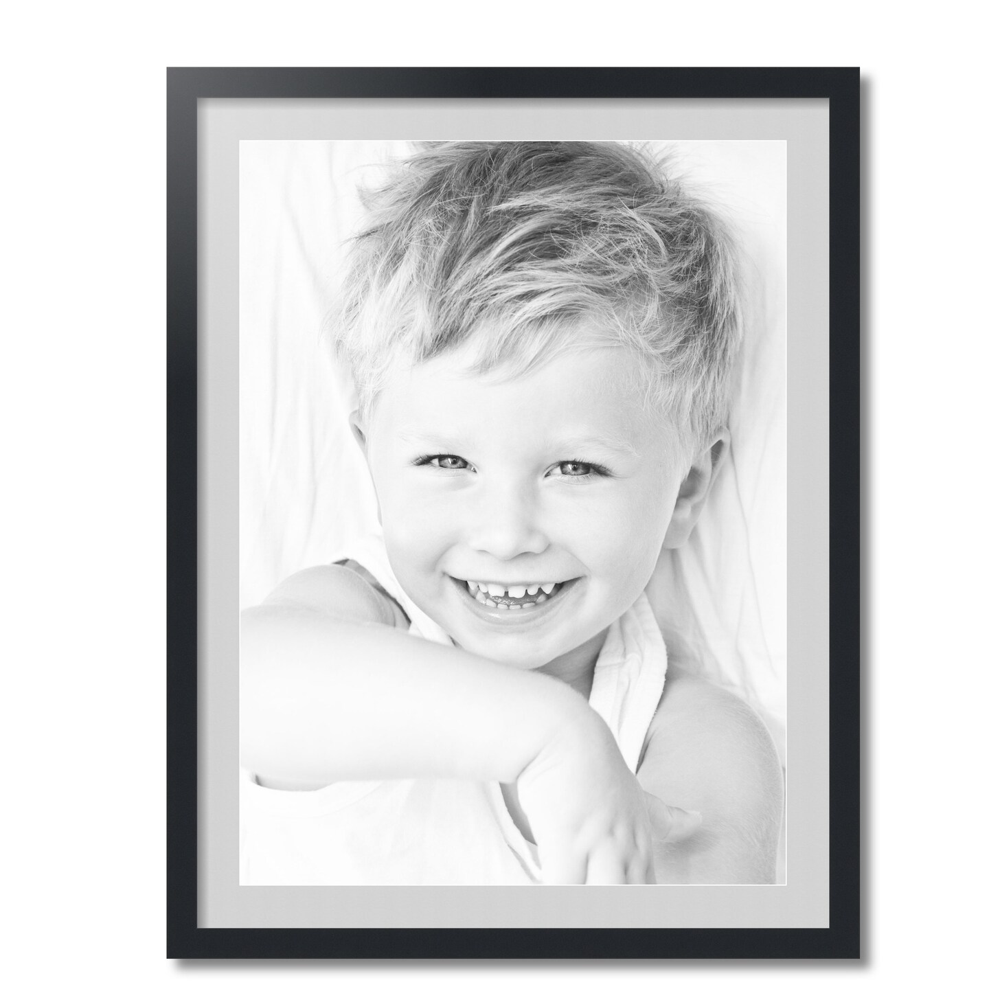ArtToFrames 26x34" Matted Picture Frame with 22x30" Single Mat Photo Opening Framed in 1.25" Black and 2" Mat (FWM-3926-26x34)