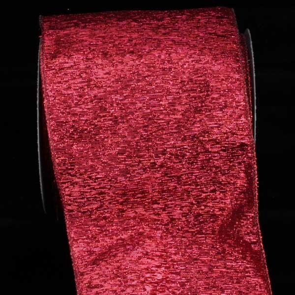 The Ribbon People Shimmering Red Wired Craft Ribbon 6" x 20 Yards