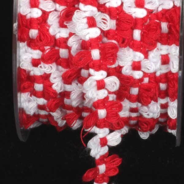The Ribbon People Red Riding hood and White Rococo Craft Trim .625