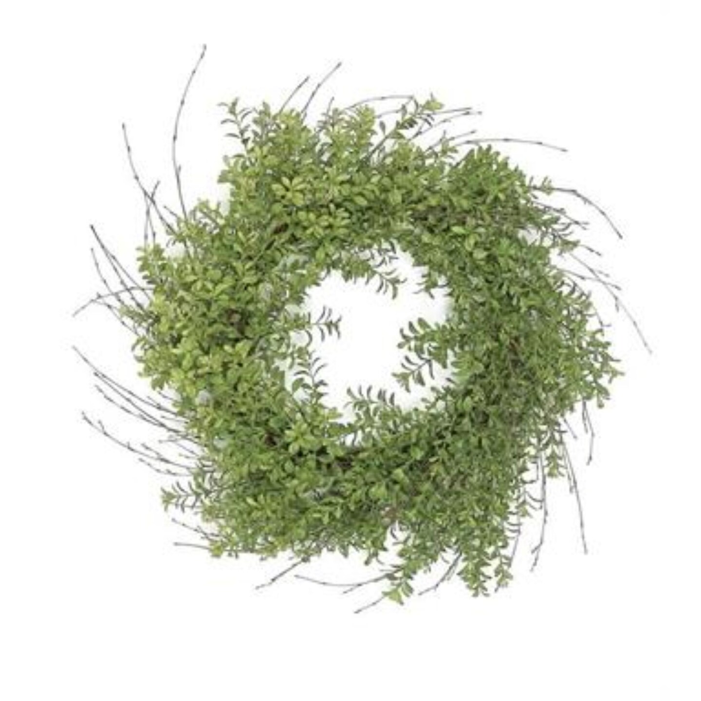 Select Artificials Boxwood Nature Inspired Artificial Spring Wreath, Green 24-Inch