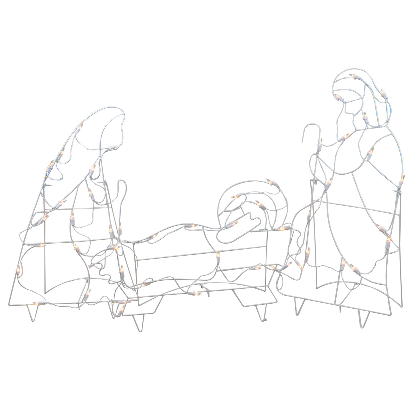 Northlight 3-Piece Lighted Holy Family Nativity Scene Outdoor Christmas Decoration Set