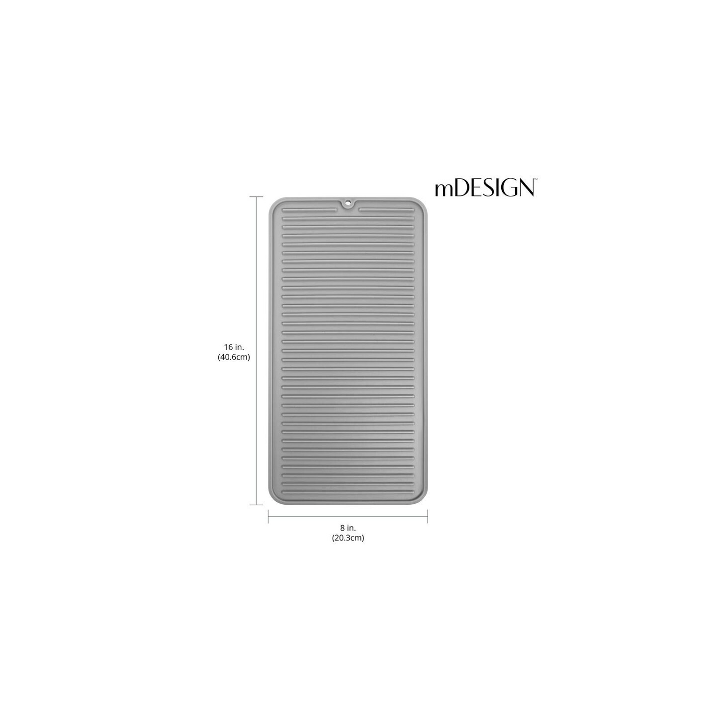 mDesign Silicone Waterproof Pet Food/Water Placemat for Dogs/Cats