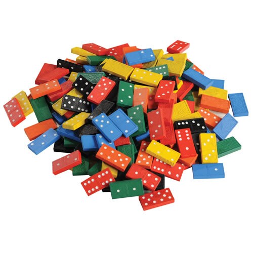 Kaplan Early Learning Company Wooden Dominoes Jar - 168 Pieces