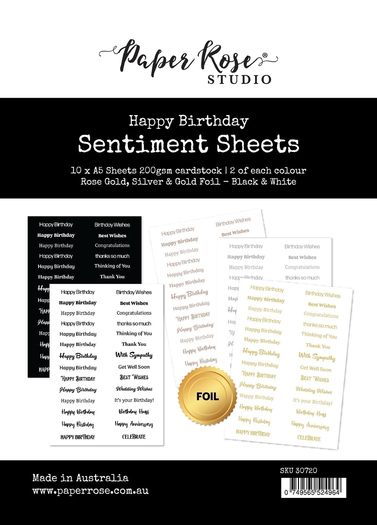 Happy Sheet Example Happy Birthday Sentiment Sheets 30720, Model: ES-PR30720 | Michaels