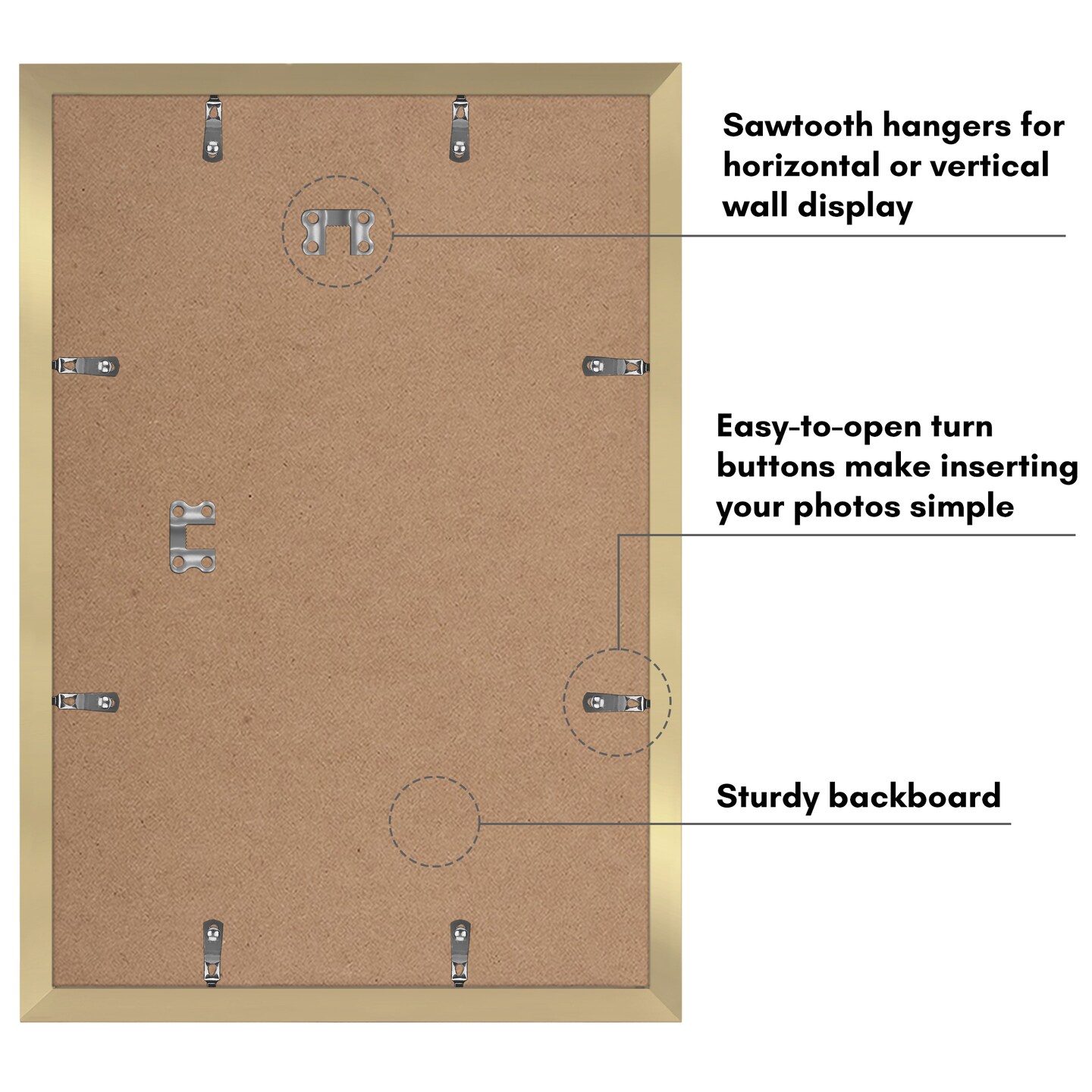 Americanflat Picture Frame Set with Mat - Set of 5 - Photo Frame Set of Five for Wall Display - Plexiglass Cover - Hanging Hardware