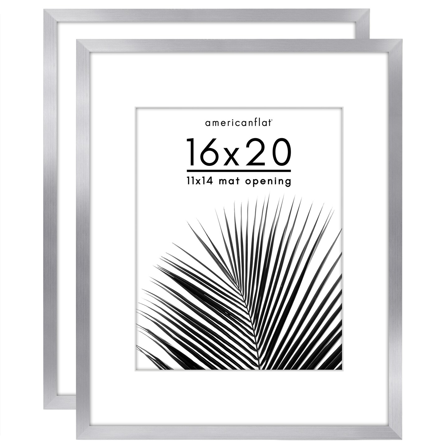 Americanflat 2 Pack of Picture Frames with Mat - Plexiglass Cover