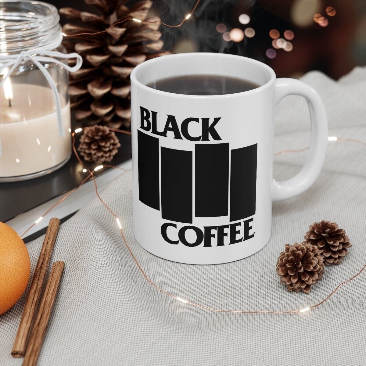 Black Coffee Matters White Ceramic Mug, 11oz | MakerPlace by Michaels
