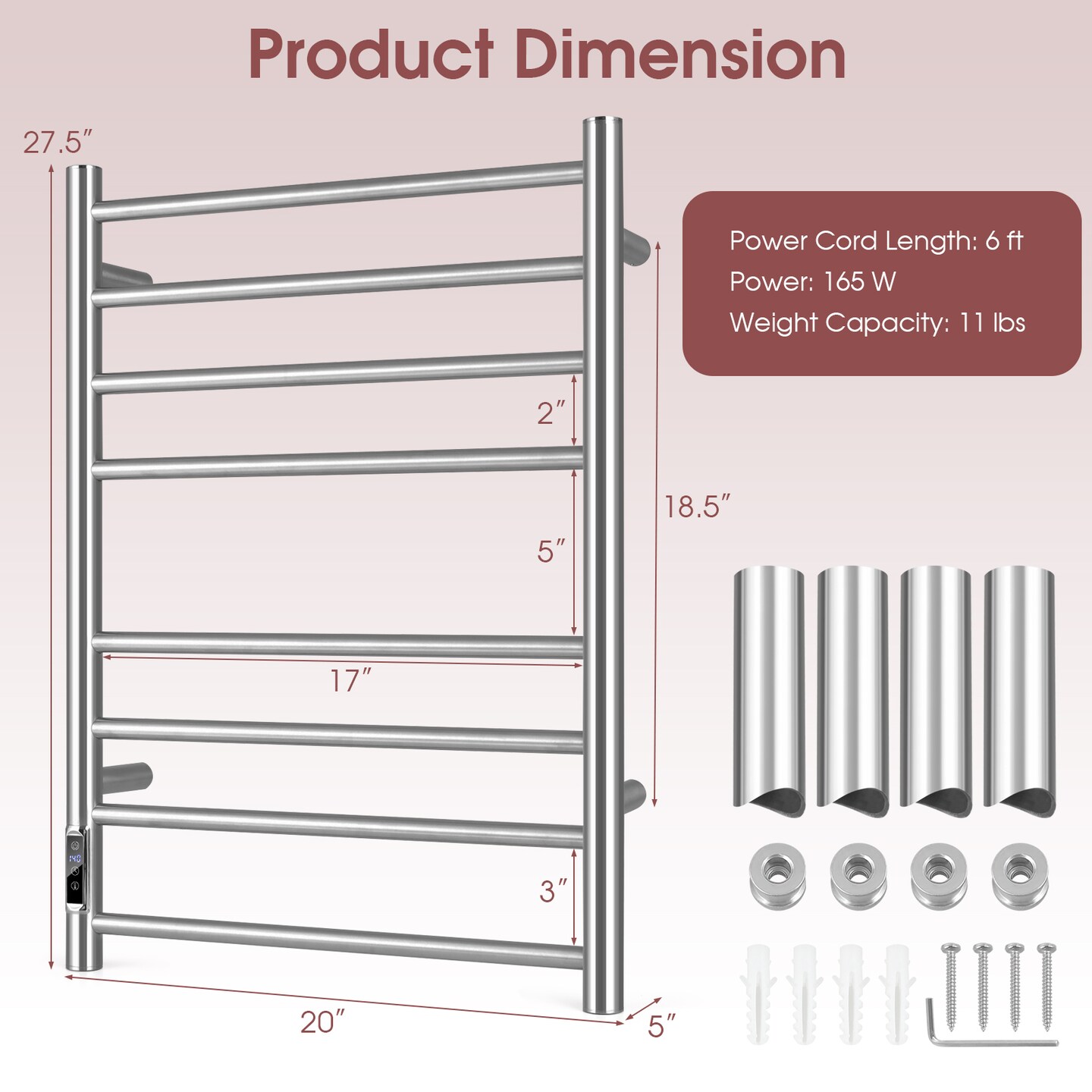 Electric Towel Warmer Rack-Silver