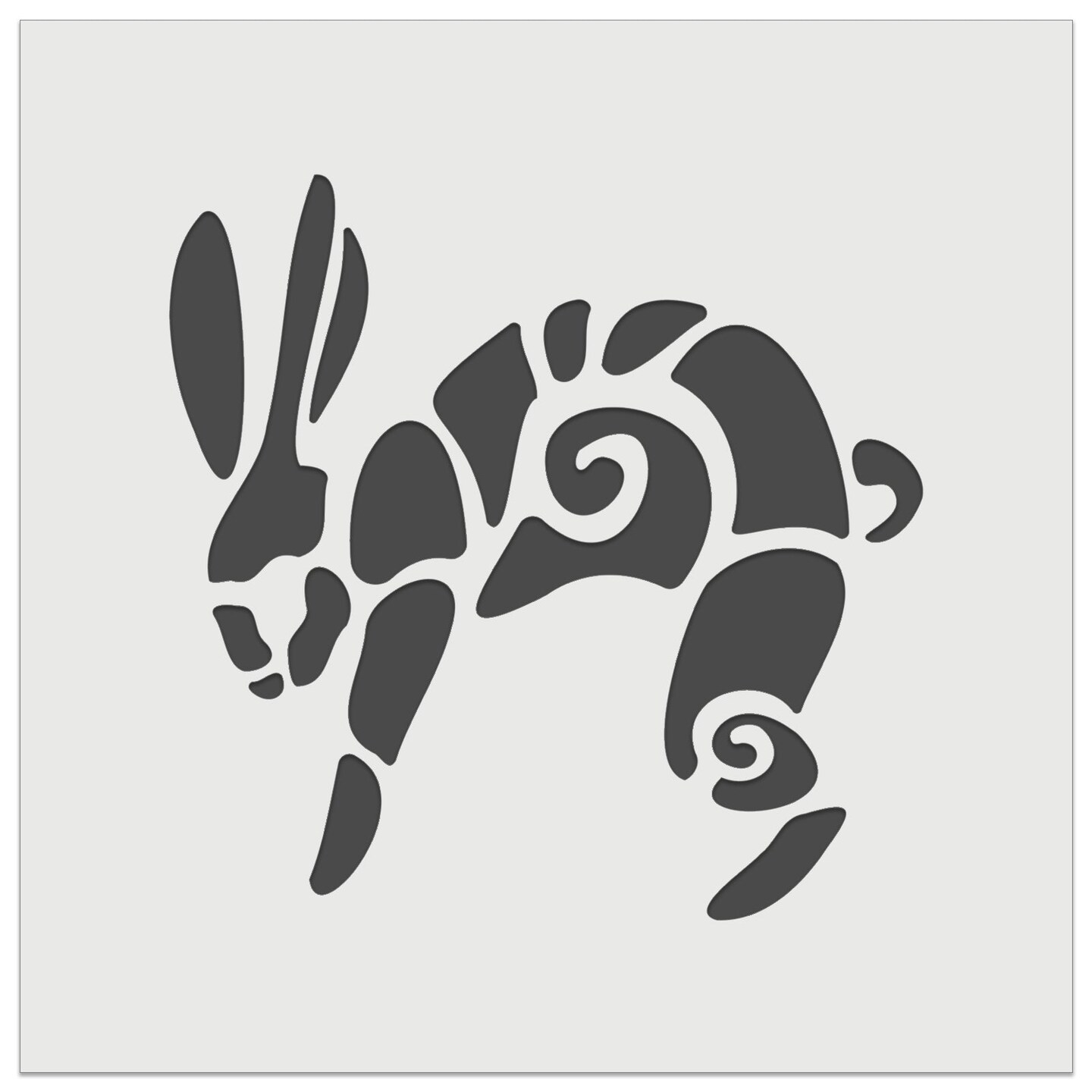 Southwestern Style Tribal Jackrabbit Hare Bunny Wall Cookie DIY Craft Reusable Stencil