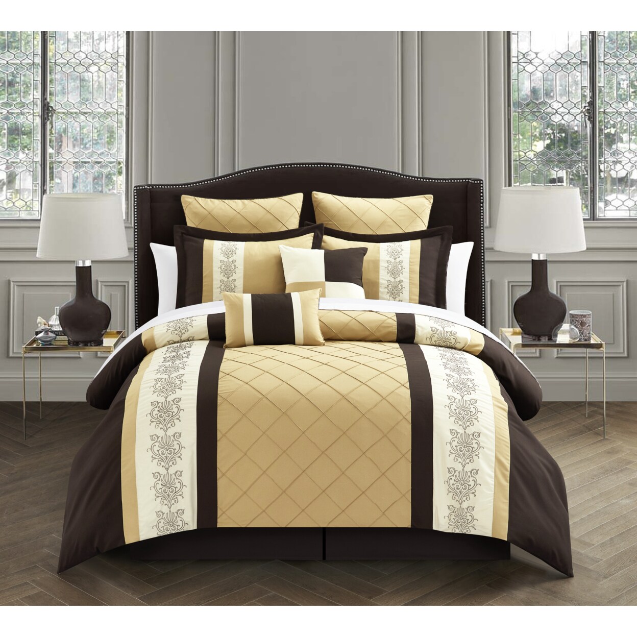 Chic Home Livingston Oversized and Overfilled Comforter Set (8-Piece)
