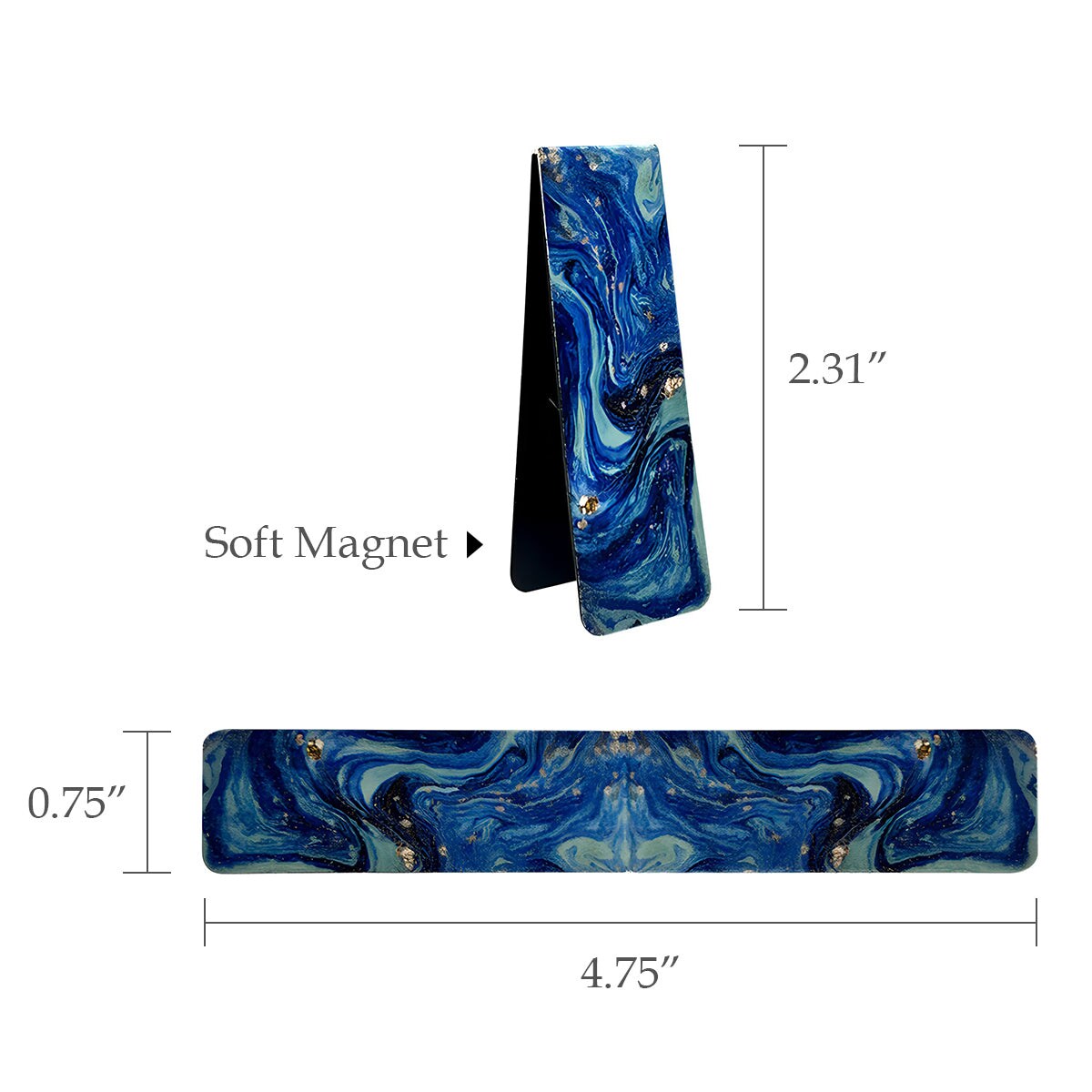 Wrapables Magnetic Bookmarks, Page Marker, Page Clips Reading Supplies (Set of 30), Ocean