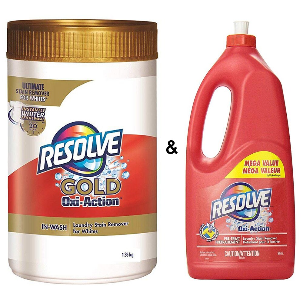 Resolve   In Wash Powder: Gold 1.35Kg and   Oxi-Action Laundry Stain Remover- 946 ml