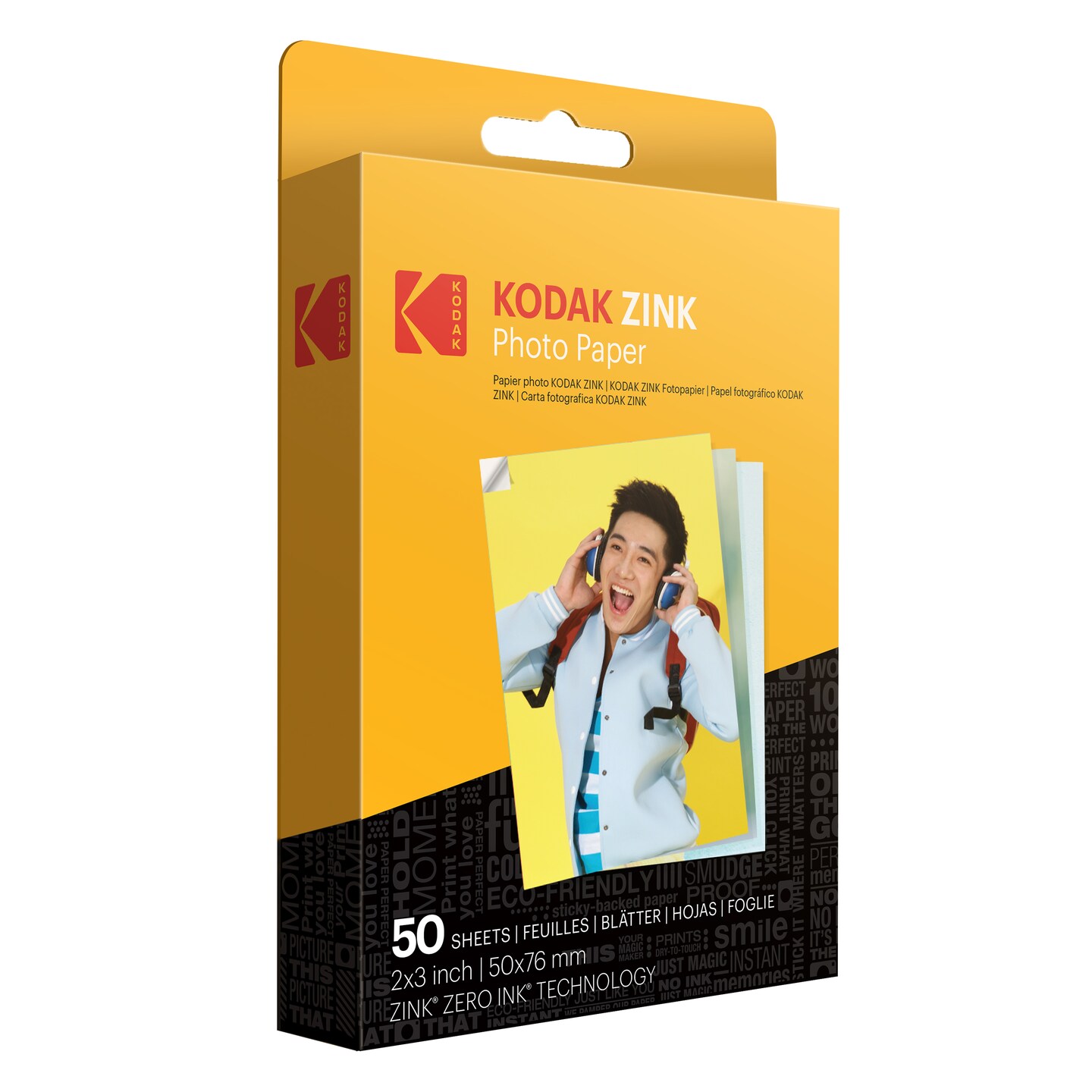 kodak Zink Photo Paper 2x3", Zink Paper Compatible with Kodak Smile, Kodak Step and Printomatic