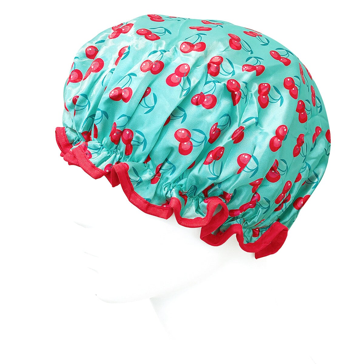 Wrapables Stylish Double Layer Waterproof Shower Caps (Set of 4)