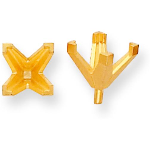 18K Gold 4 Prong Princess Peg V-End Setting 4.5mm