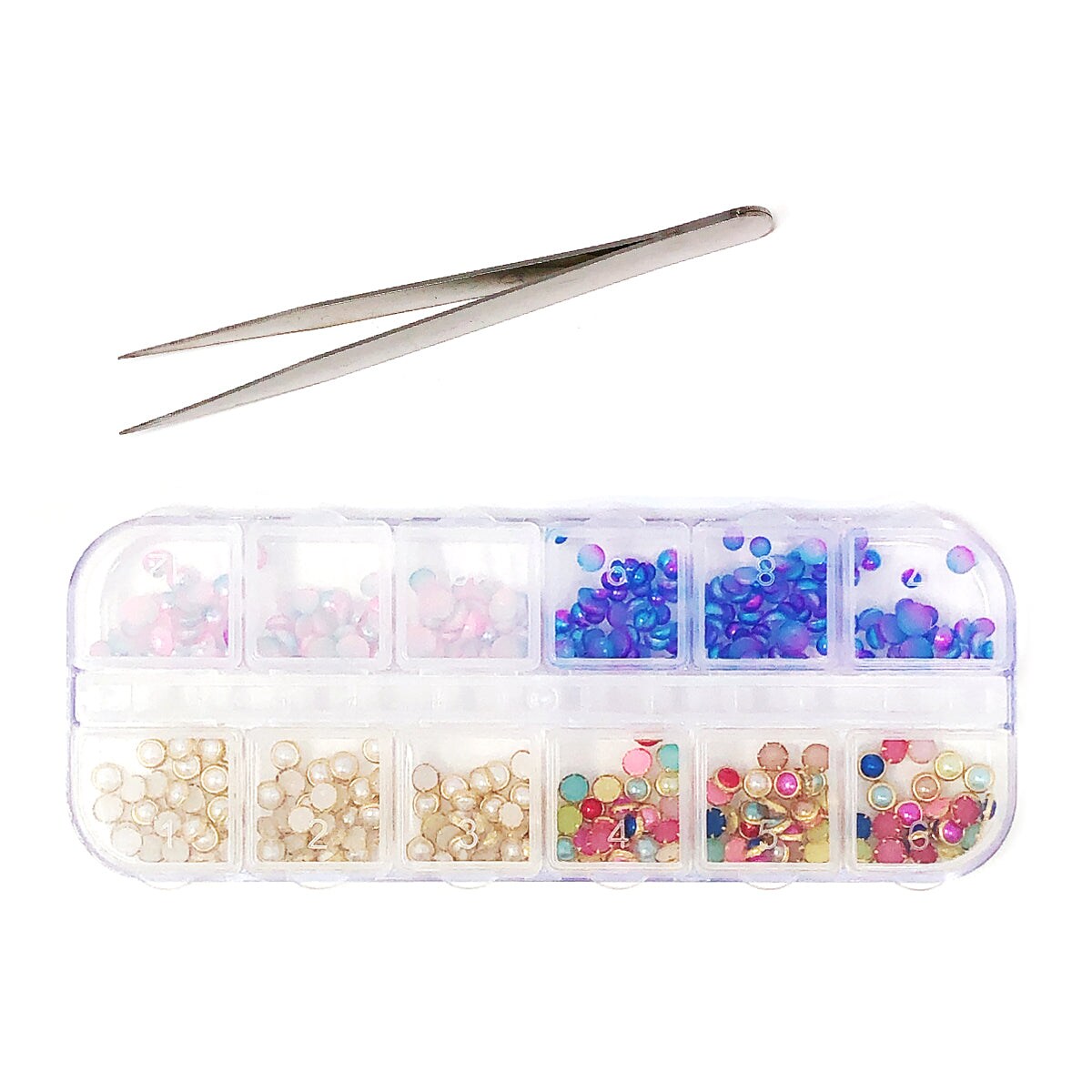 Wrapables Dazzling Nail Art Rhinestones Nail Manicure with Plastic Case