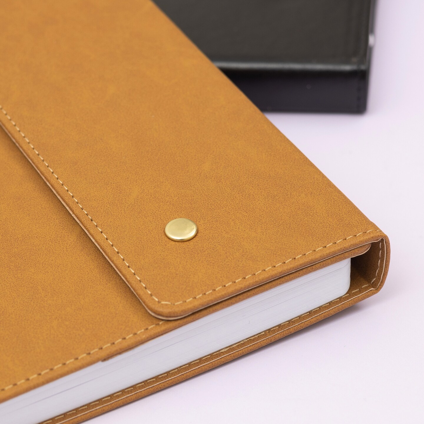 AC Point Planner Snap Leatherette Planner 6"X8"-Brown - Dot Grid - 120 Sheets