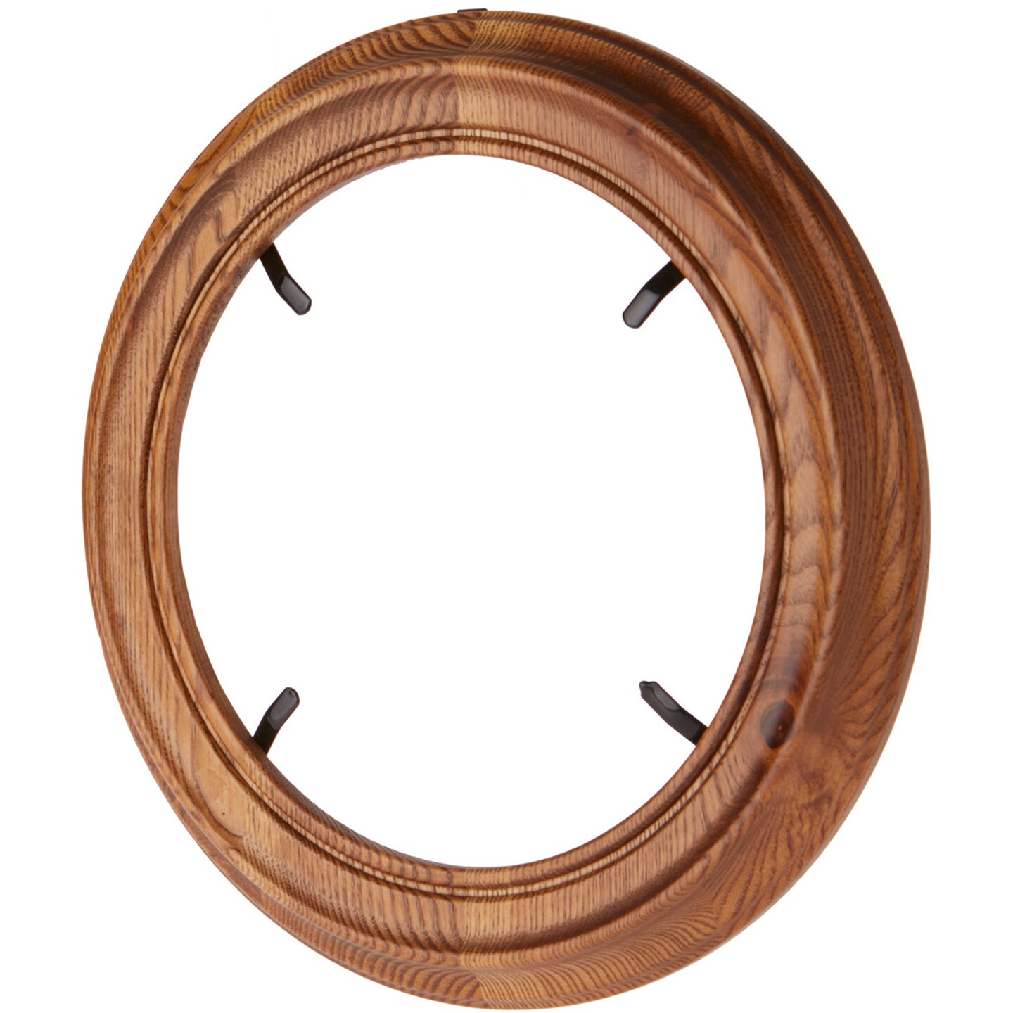 Bard&#x27;s Red Oak Finish Round Wall Mountable Plate Frame, 11.25&#x22; H x 11.25&#x22; W x 0.5&#x22; D (For 8.25&#x22; - 9.25&#x22; Plates)