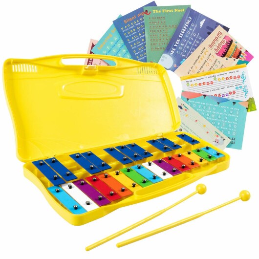 Kids Glockenspiel Chromatic Metal Xylophone