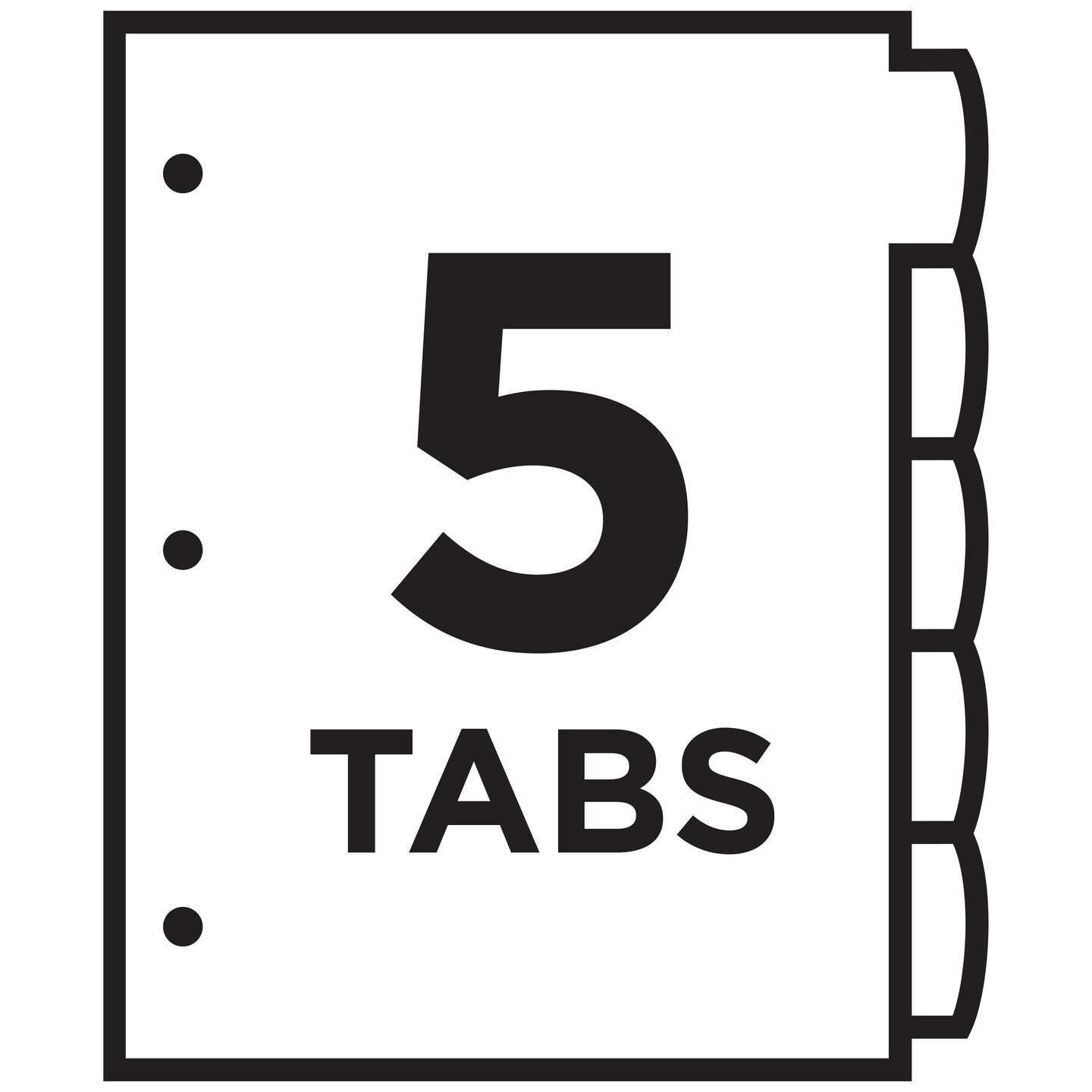 Avery Reversible Fashion Big Tab Dividers for 3 Ring Binder, Assorted Designs, 5 Tab Set, 3 Packs, 3 Sets Total (24914)