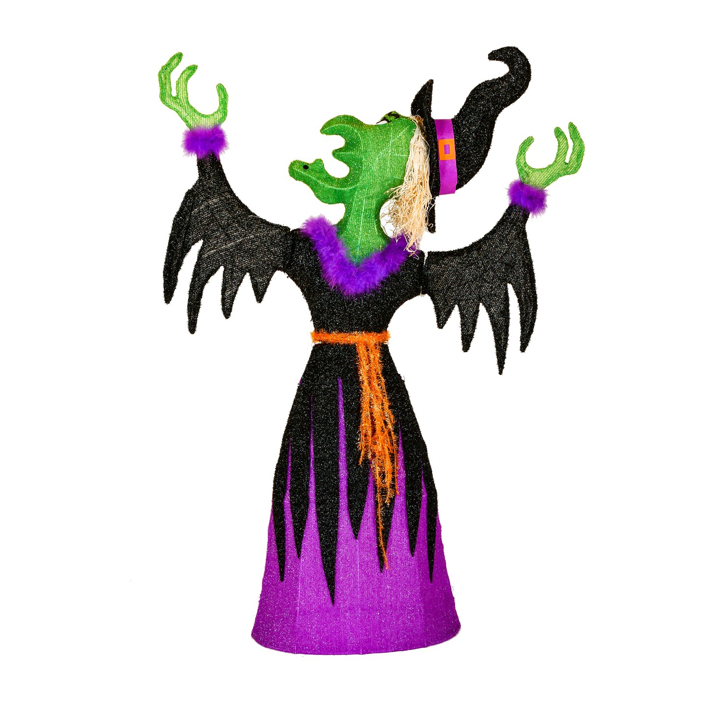 47&#x22; Pre-Lit Cackling Green Witch