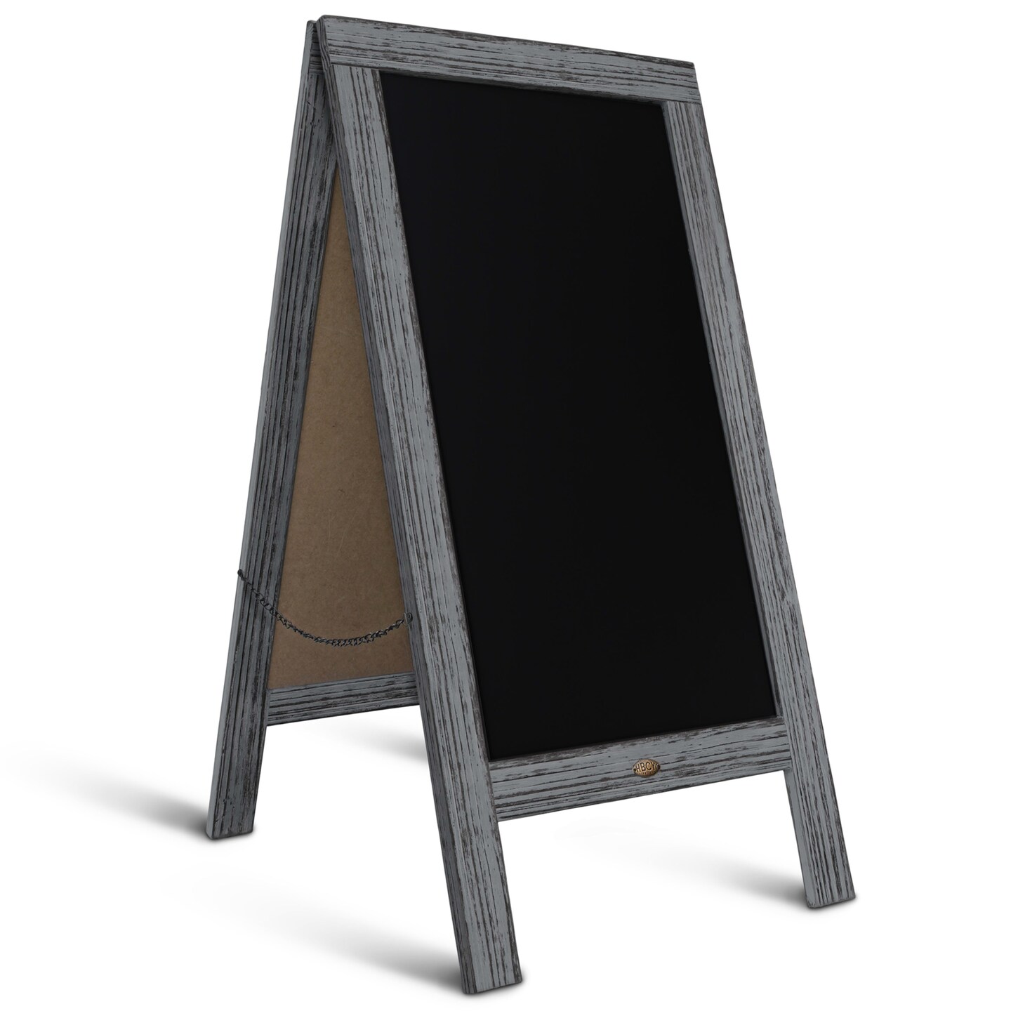 HBCY Creations Whitewashed Magnetic A-Frame Chalkboard Deluxe Set / 8 Chalk  Markers + 10 Stencils + 2 Magnets + Eraser, Large 40 x 20 Outdoor  Sidewalk Chalkboard 