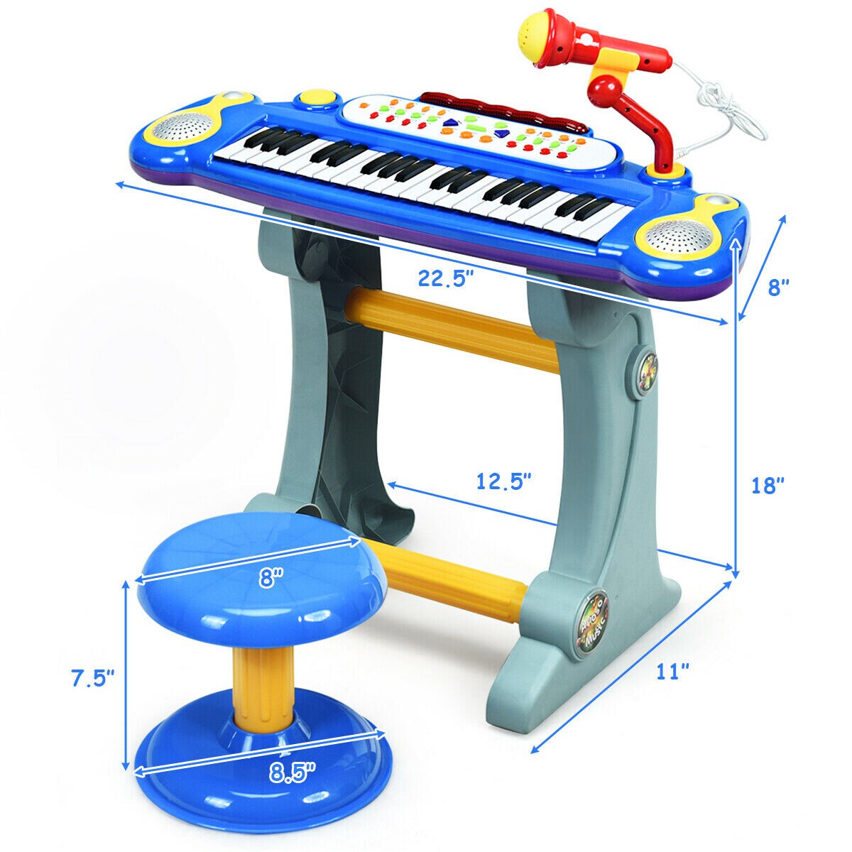 37 Key Electronic Keyboard Kids Toy Piano with a Training Function