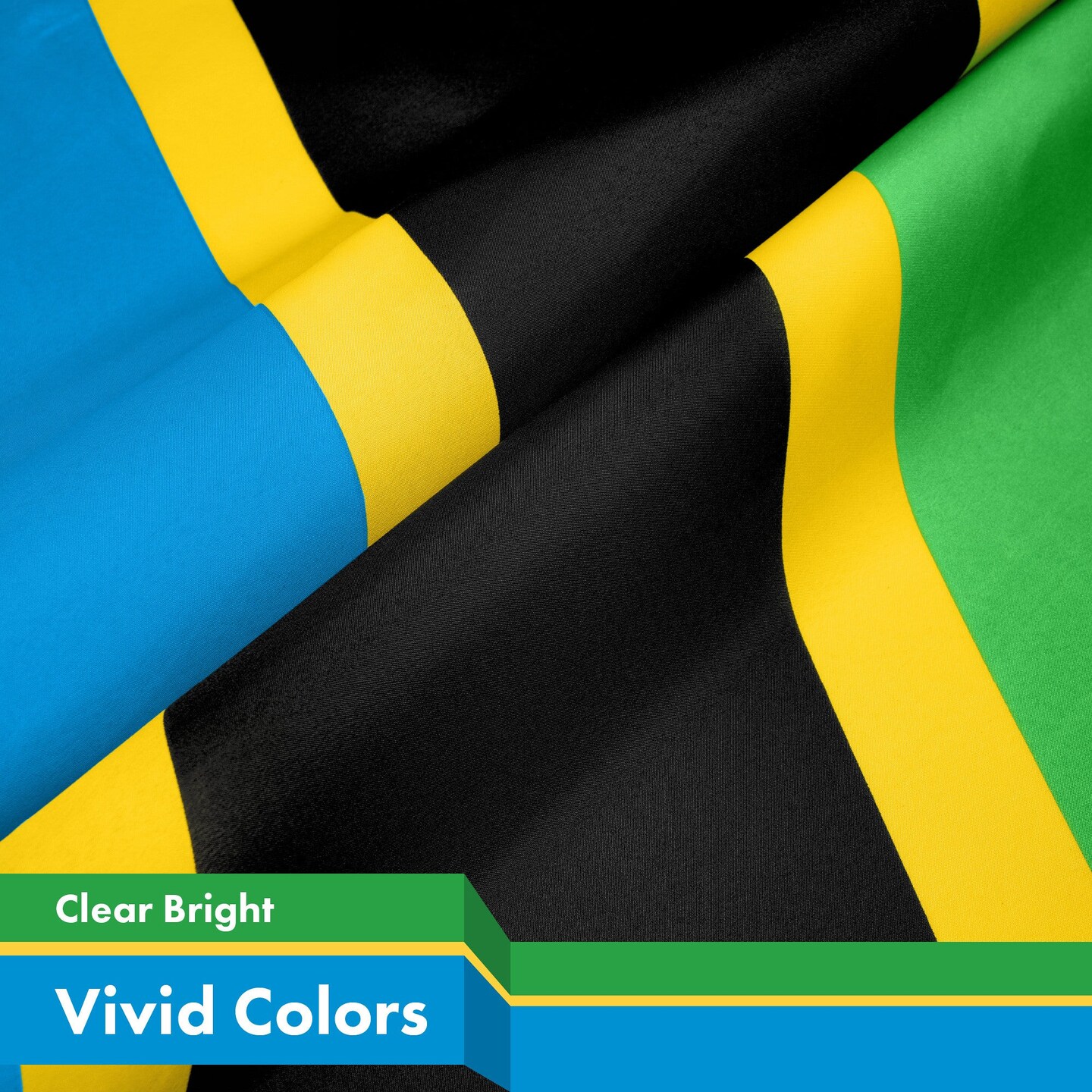 G128 3 Pack: Tanzania Tanzanian Flag | 3x5 Ft | LiteWeave Pro Series Printed 150D Polyester | Country Flag, Indoor/Outdoor, Vibrant Colors, Brass Grommets, Thicker and More Durable Than 100D 75D Poly