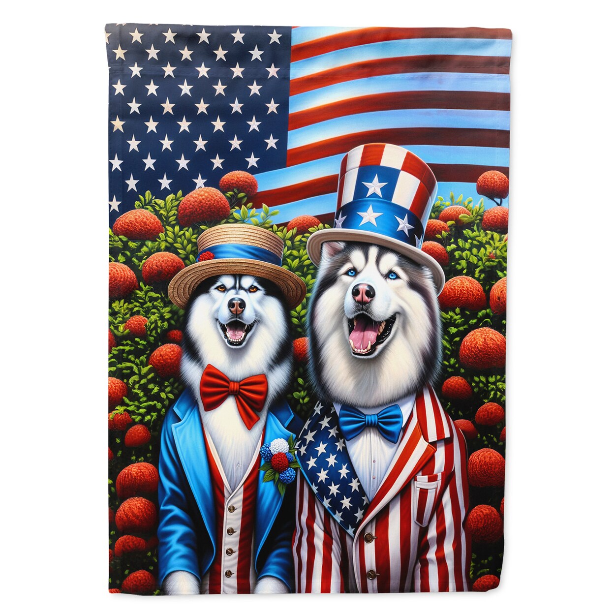 Caroline&#x27;s Treasures All American Siberian Husky Garden Flag