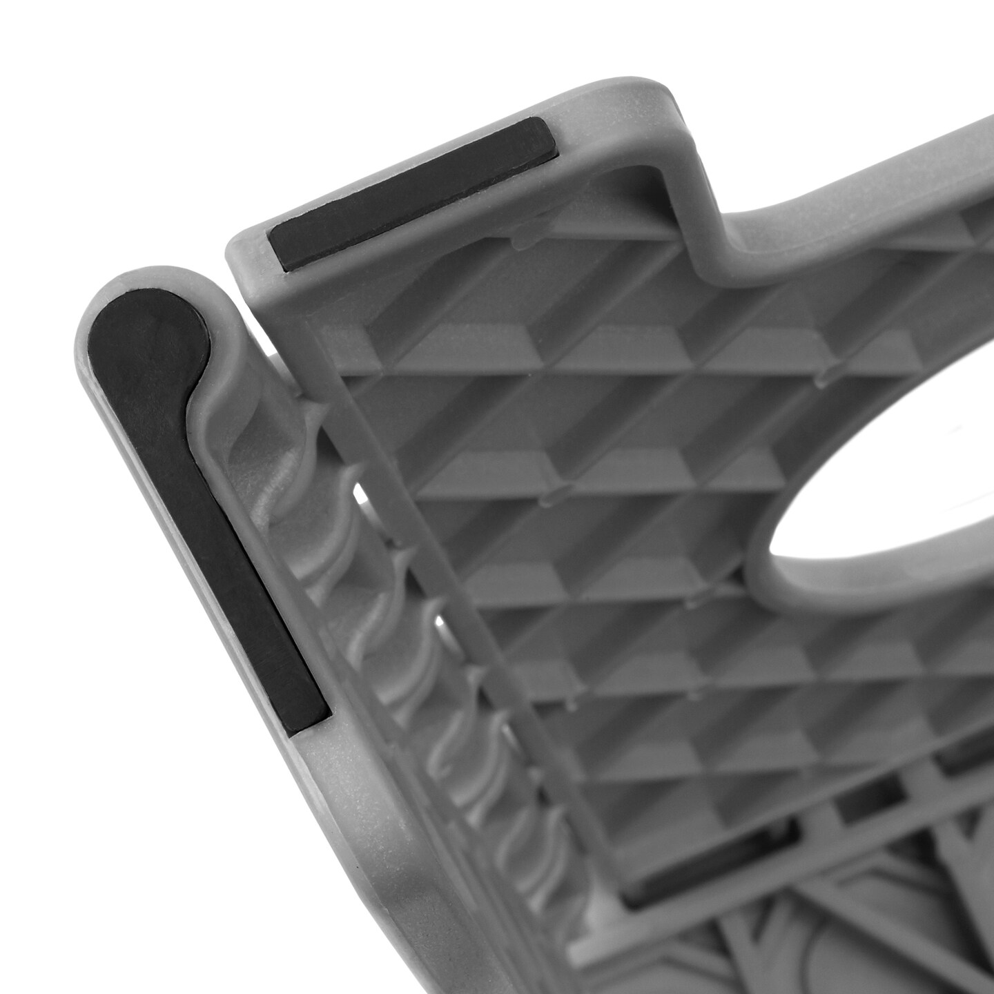 Casafield 16" Folding Step Stool with Handle, Gray - Portable Collapsible Small Plastic Foot Stool for Adults - Use in the Kitchen, Bathroom and Bedroom