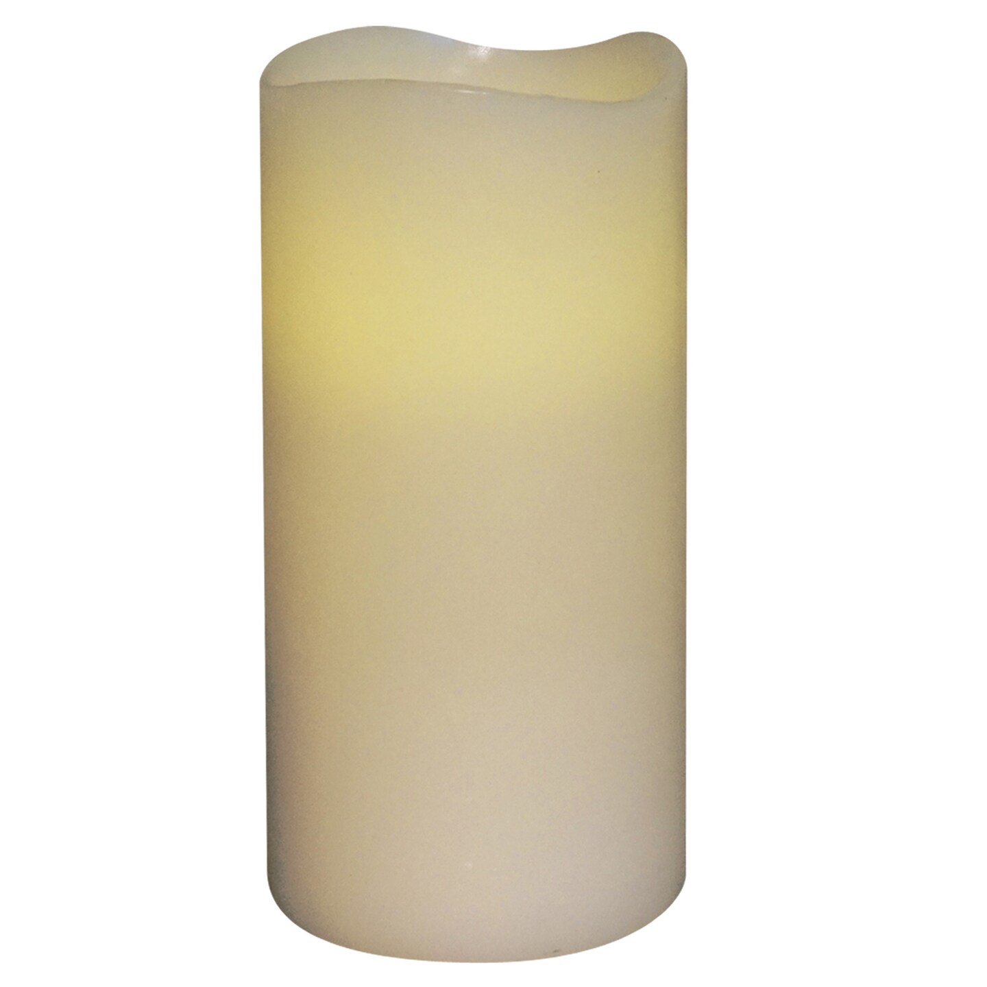 Brite Star 6&#x22; Operated Flameless Flickering Vanilla Wax Pillar Candle