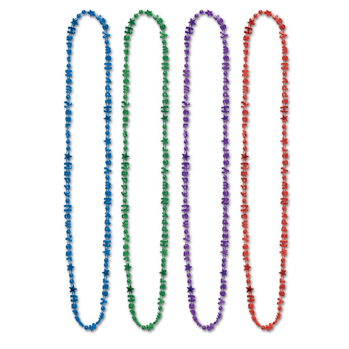 Beistle Party Bead Necklaces - Small Round, assorted colors