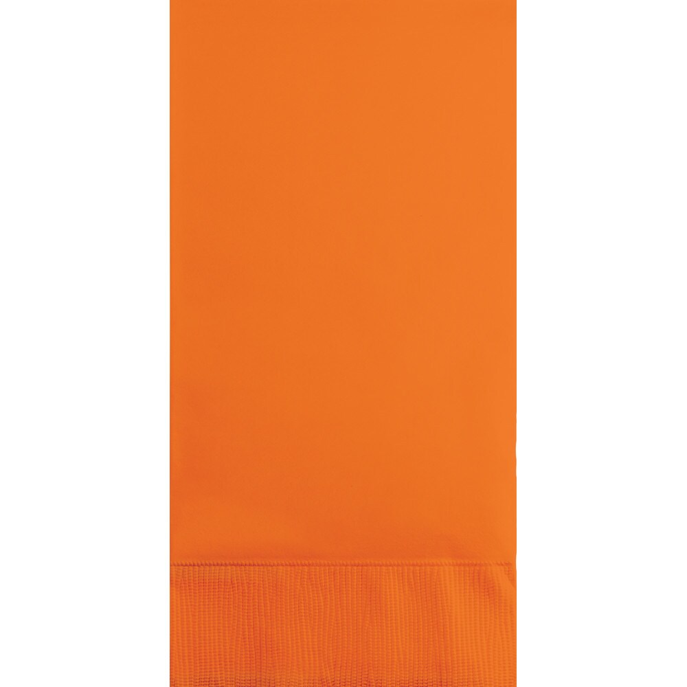 Party Central 3-Ply Disposable Party Guest Napkins - 8" - Sunkissed Orange - Club Pack of 192