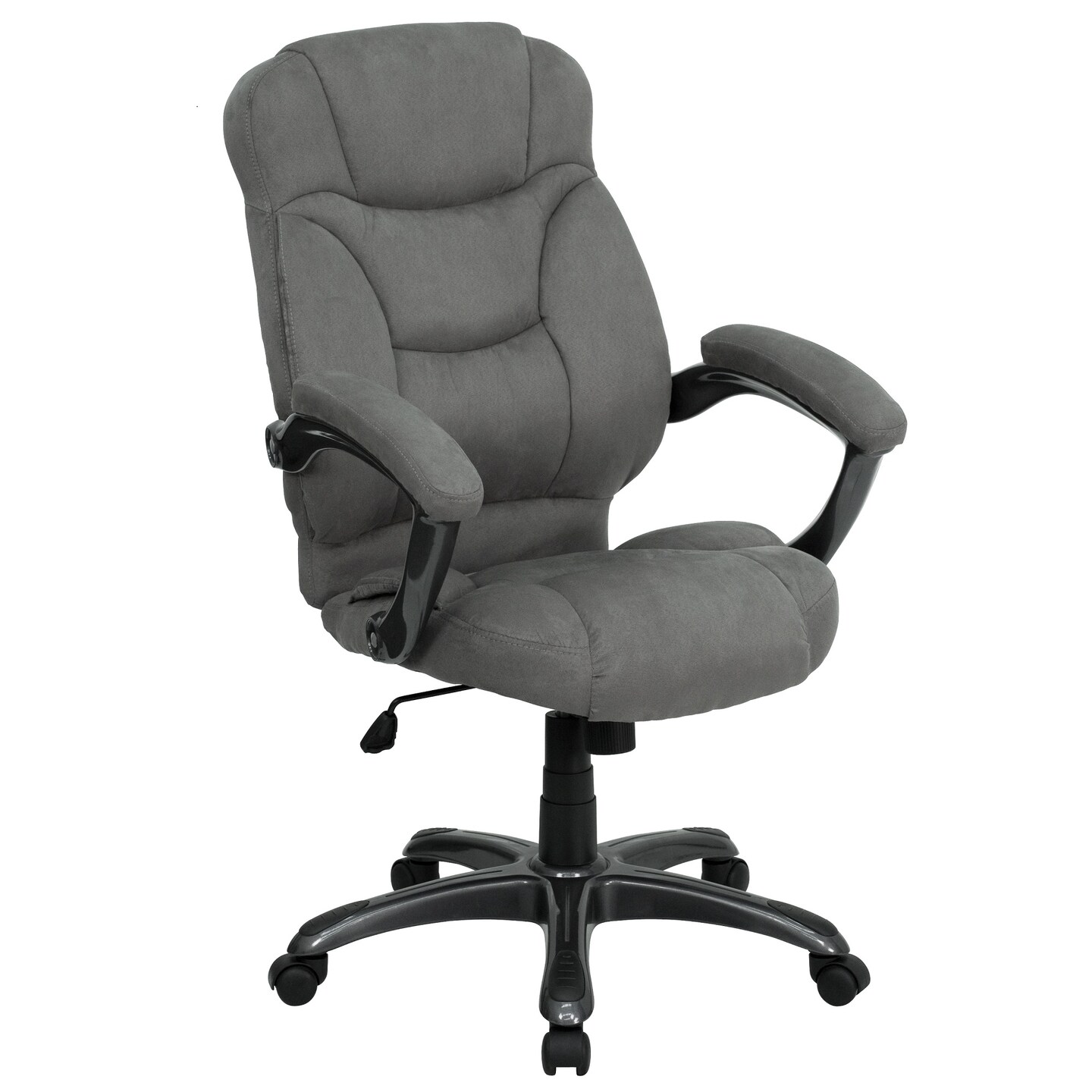 Flash Furniture 45.25&#x22; Gray High Back Contemporary Executive Swivel Ergonomic Office Chair with Arms