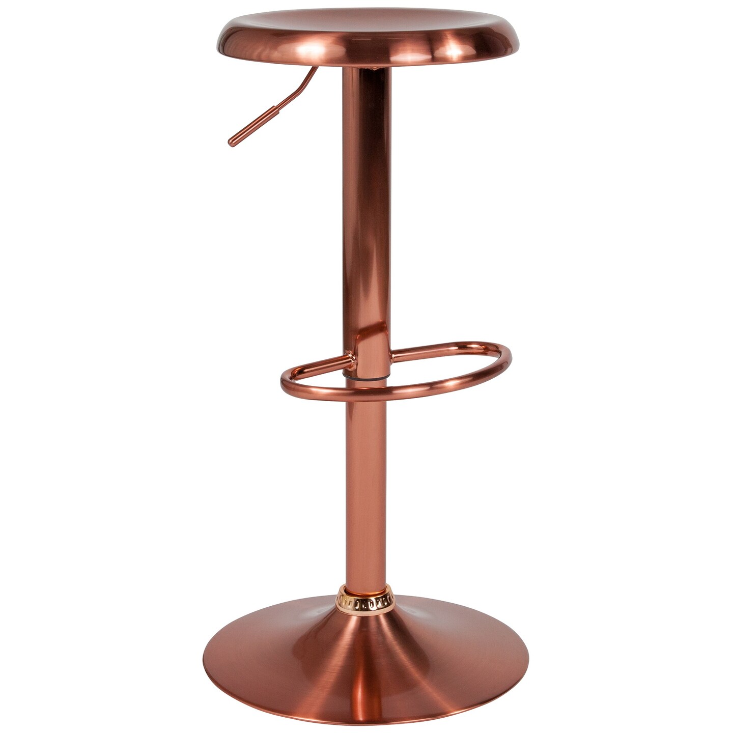 Flash Furniture 31&#x22; Bronze Solid Adjustable Height Retro Bar Stool