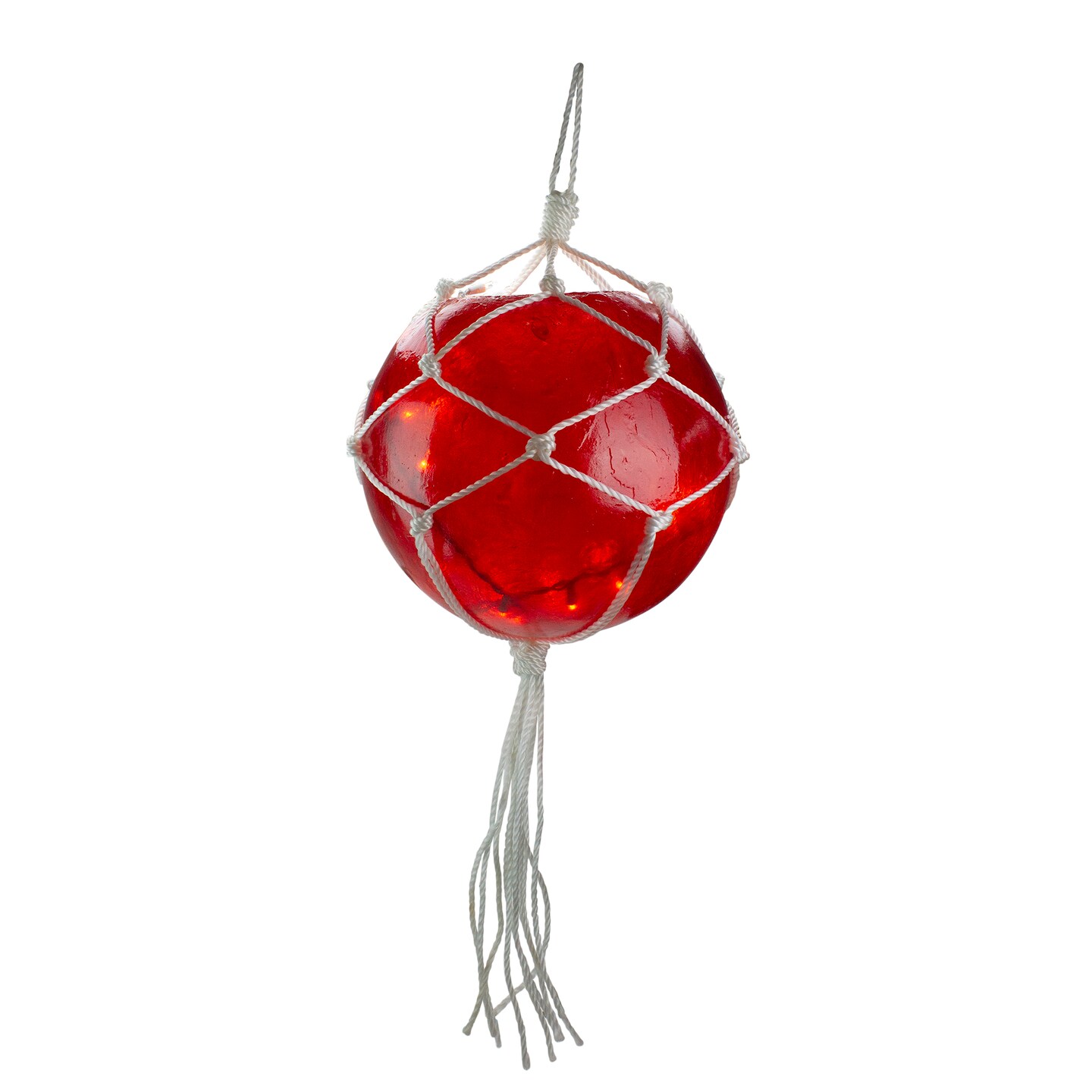 Barcana 35ct Red Roped Light Ball Outdoor Christmas Decoration 14.4&#x22;