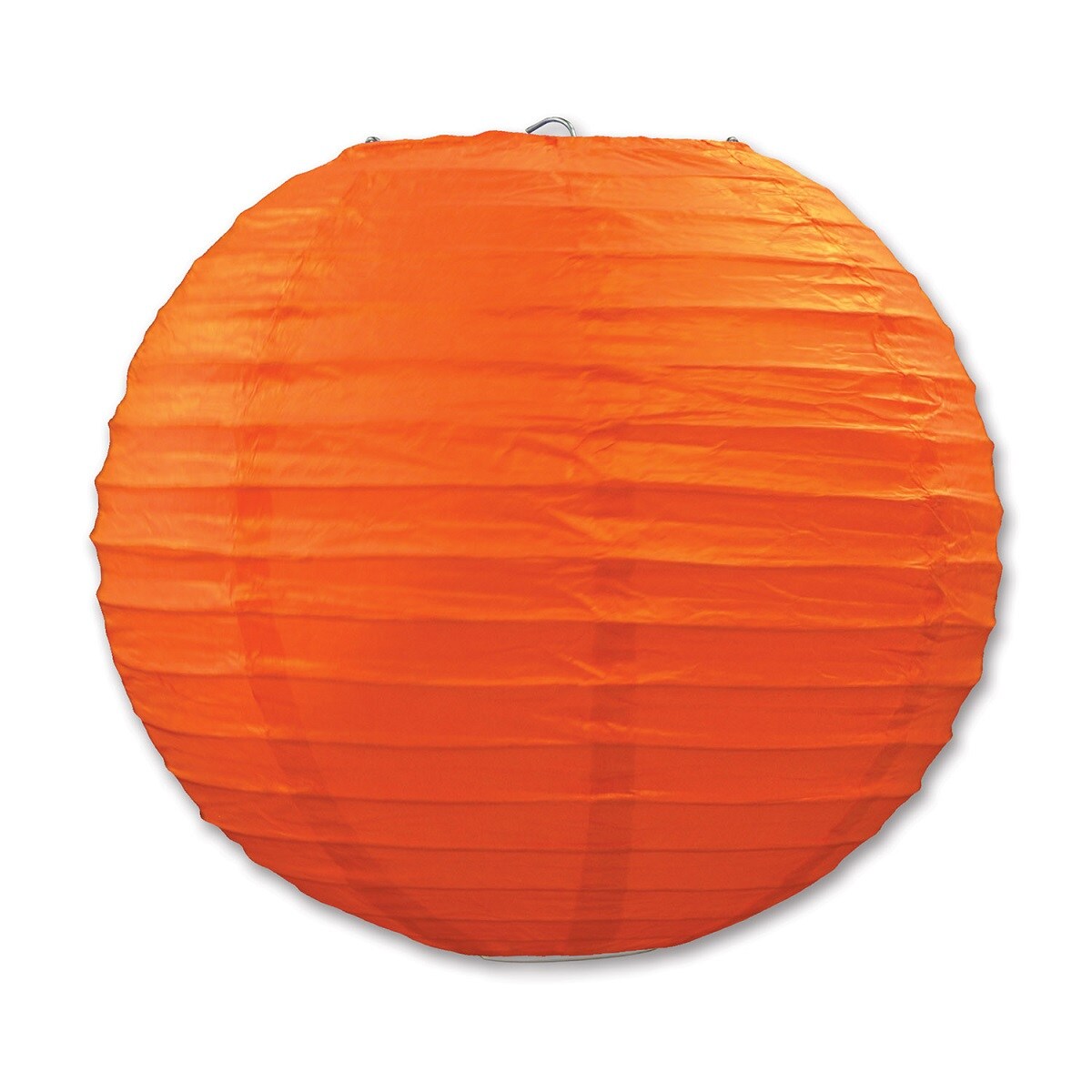 Beistle Club Pack of 18 Round Orange Hanging Paper Lanterns 9.5"
