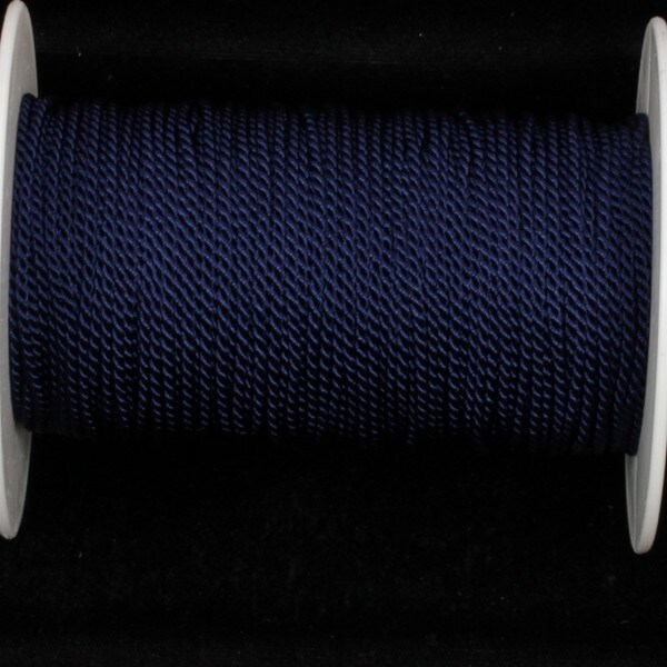 The Ribbon People Navy Blue Braided Cording Craft Ribbon 0.1" x 220 Yards
