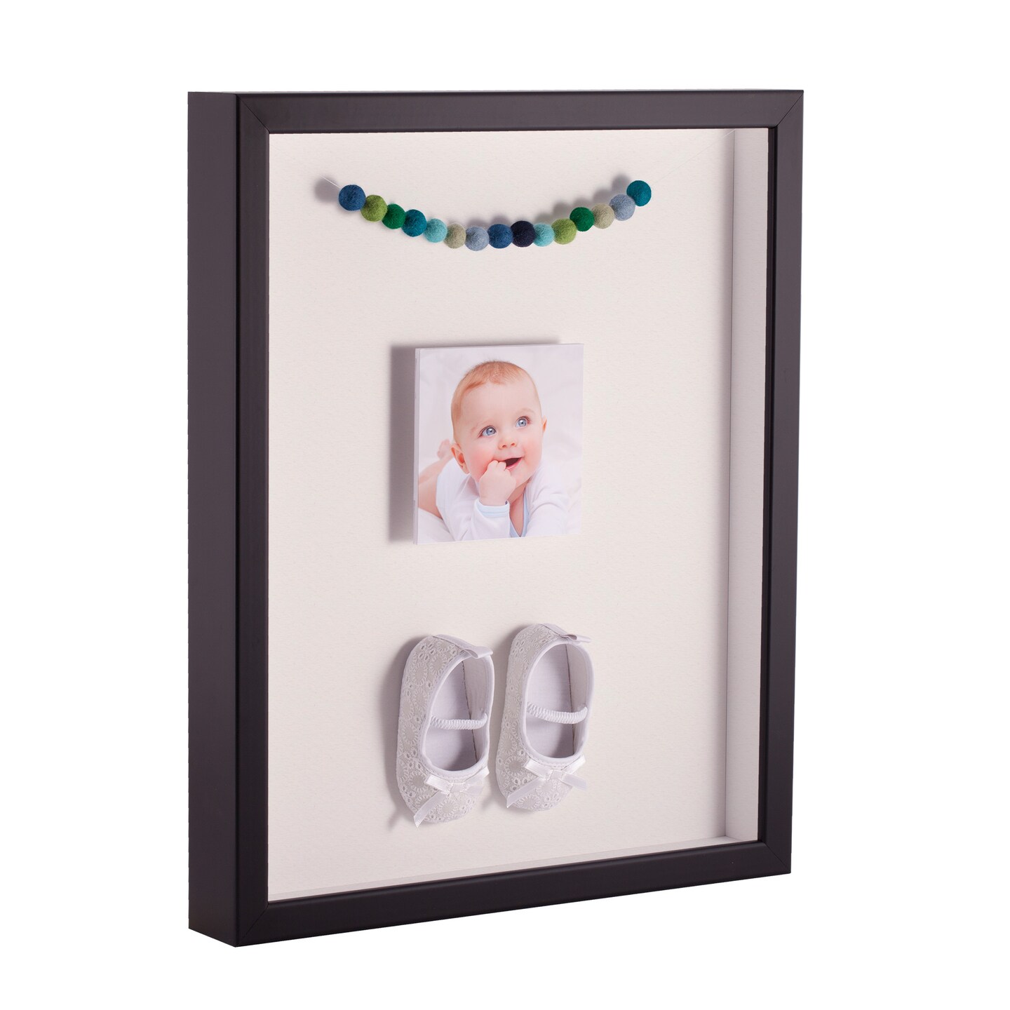 ArtToFrames 11x17 Inch Shadow Box Picture Frame, with a Satin Black Tall 1.00" Wide Shadowbox frame and Super White Mat Backing (4654)