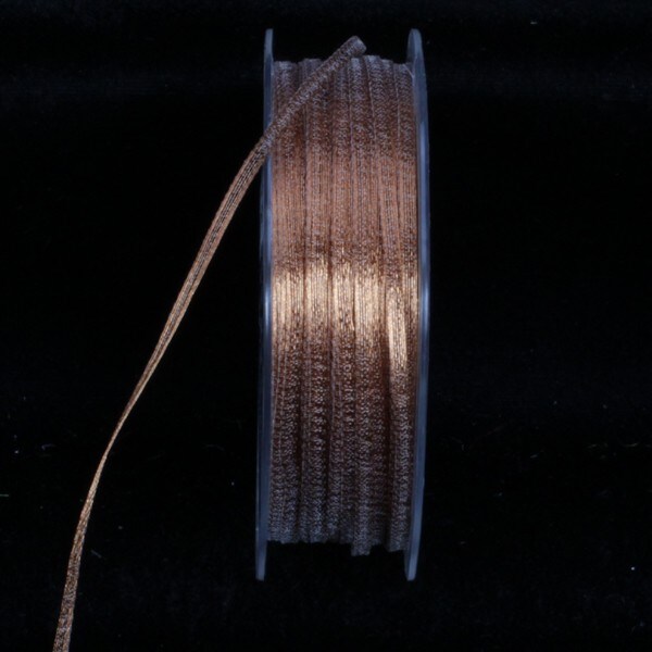 The Ribbon People Sheer Metallic Copper Solid Craft Ribbon 0.25" x 200 Yards