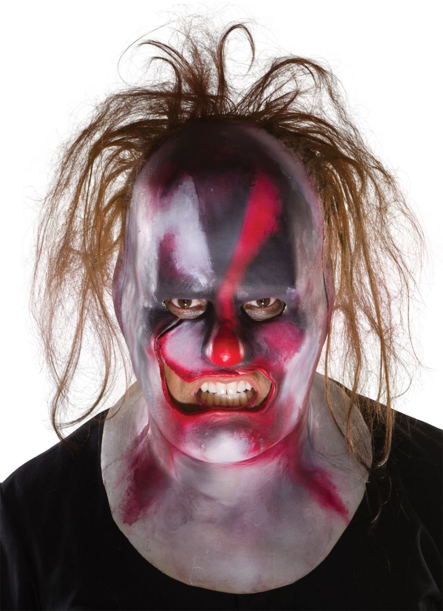 The Costume Center Brown and Red Slipknot Clown Men Halloween Mask Costume Accessory - One Size
