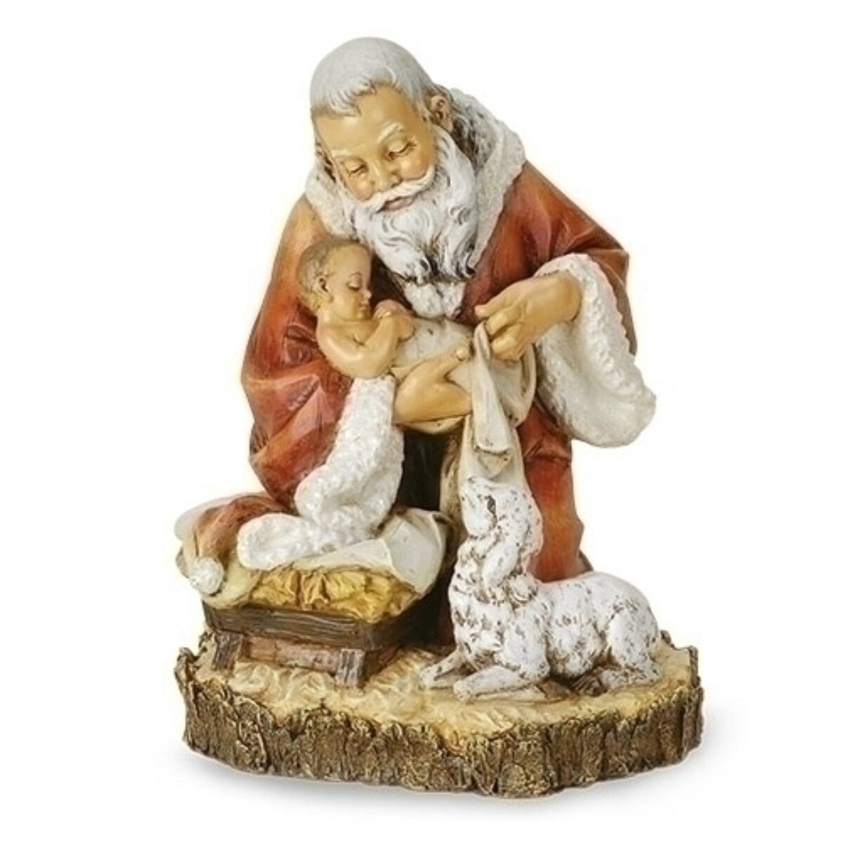 Roman 11&#x22; Kneeling Santa Christmas Tabletop Figurine