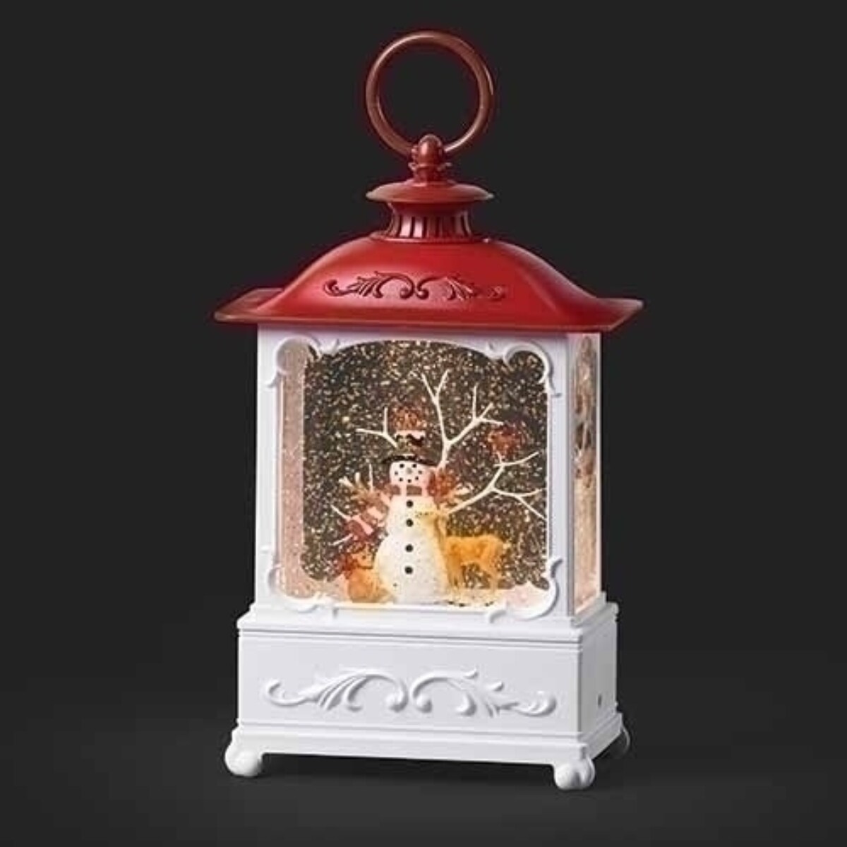 Roman 9&#x22; LED Lighted Snowman Christmas Snow Globe Lantern