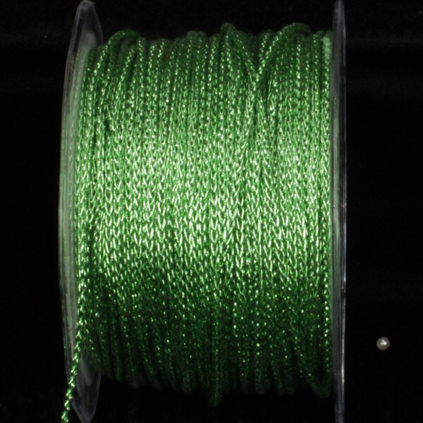 The Ribbon People Green Glitter Chain Craft Ribbon 0.25" x 110 Yards