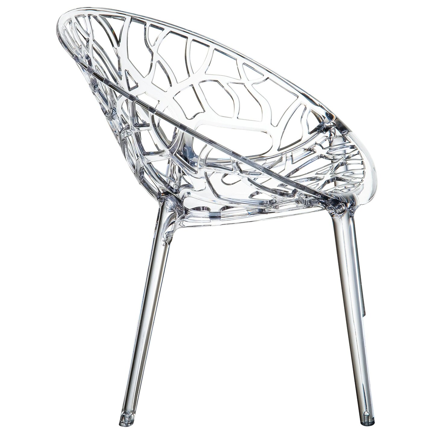 Luxury Commercial Living 31" Clear Transparent Stackable Outdoor Patio Dining Chair Michaels