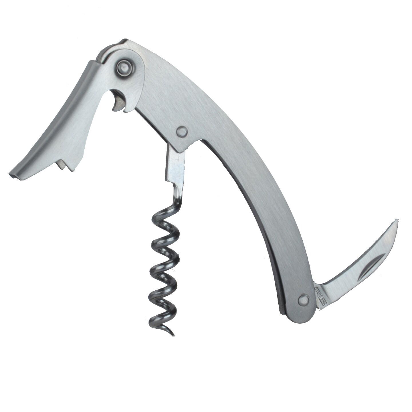 GC Home & Garden 7.25" Stainless Steel Pocket Waiter Corkscrews with Small Knife