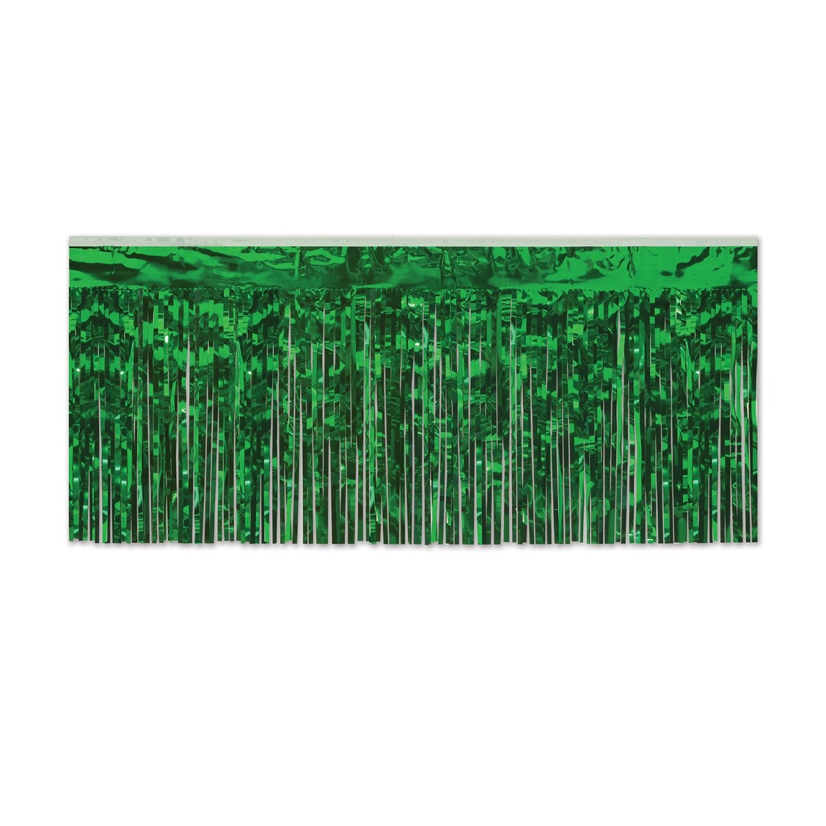 Beistle Pack of 6 Green Hanging Metallic Fringe Drape Decorations 10&#x27;