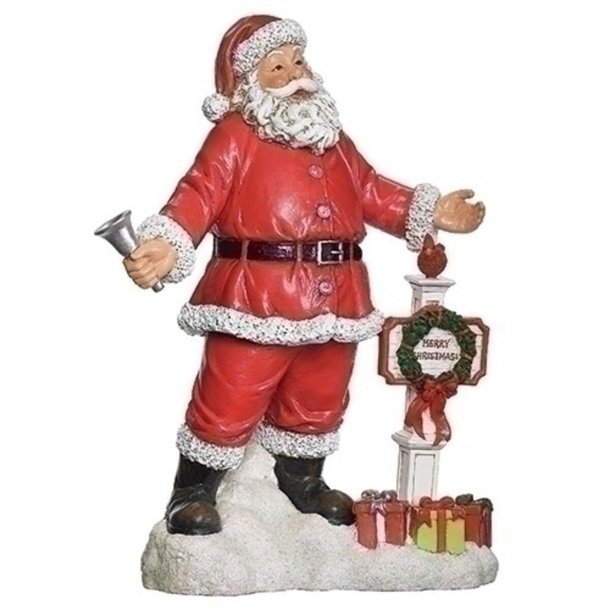 Roman 13&#x22; Santa with Merry Christmas Sign Figurine